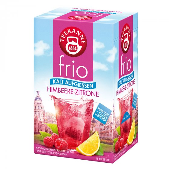 Teekanne frio Himbeere Zitrone Früchtetee kalt aufgießen 45g 