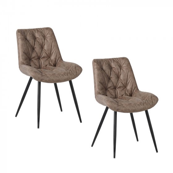 Esszimmerstuhl Antikhellbraun 2er Set Loryn 