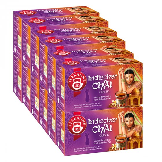 Teekanne Indischer Chai Classic würzig fernöstlich 40g 12er Pack 