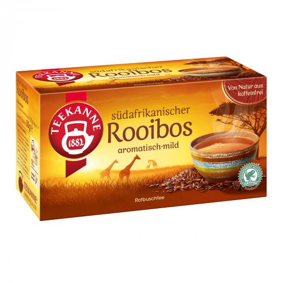 Teekanne südafrikanischer Rooibostee aromatisch mild koffeinfrei 35g 