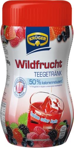 Krüger Teegetränk Wildfrucht 50 Prozent kalorienreduziert 12er Pack 