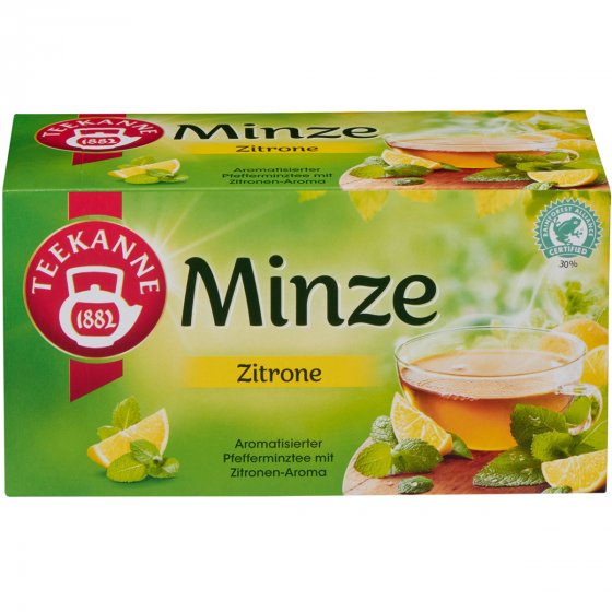 Teekanne Minze Zitrone Pfefferminztee mit Zitronenaroma 20 Beutel 30g 