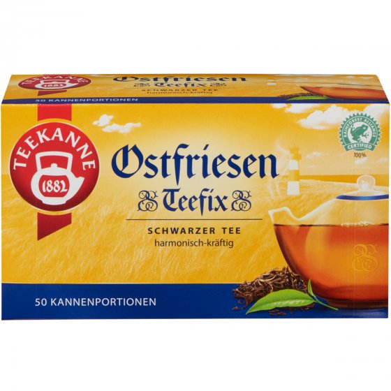 Teekanne Ostfriesen Teefix Schwarzer Tee harmonisch kräftig 140g 