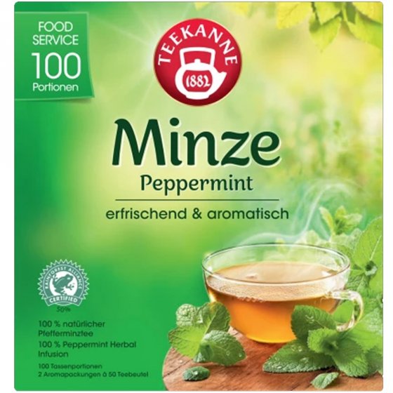 Teekanne Pfefferminze aromatisch und erfrischend 100 Portionen 125g 