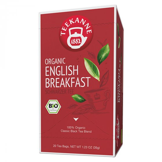Teekanne Organic English Breakfast Bio Schwarztee 20 Teebeutel 35g 