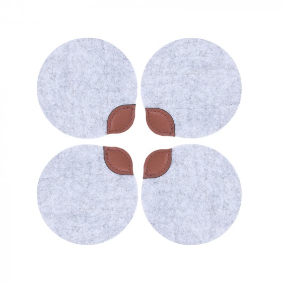 Glasuntersetzer 4er-Set Filz rund 