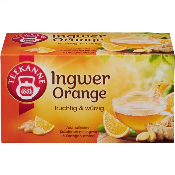 Teekanne Ingwer Orange Kräutertee fruchtig würzig im Geschmack 32g 