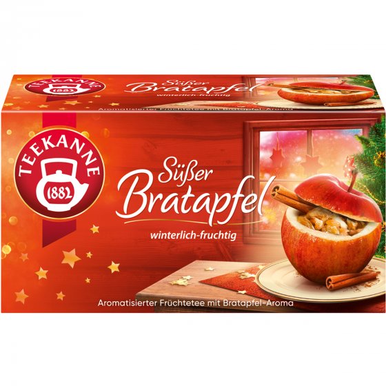 Teekanne süßer Bratapfel winterlich fruchtiger Früchtetee 50g 