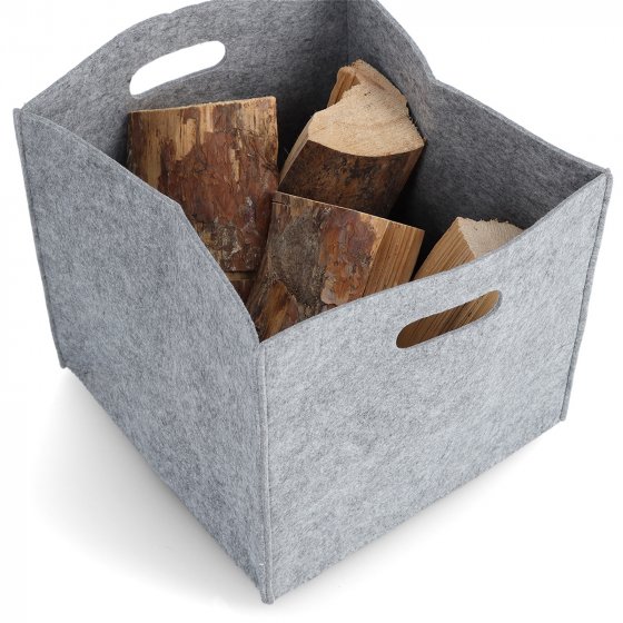 Aufbewahrungskorb Filz grau eckig 