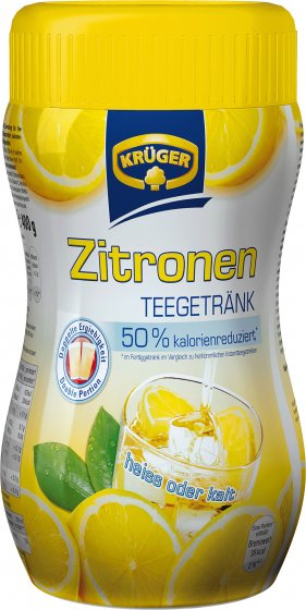 Krüger Teegetränk Zitrone 50 Prozent kalorienreduziert 6er Pack 