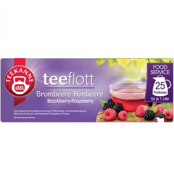 Teekanne Teeflott fruchtig aromatische Brombeere und Himbeere 125g 