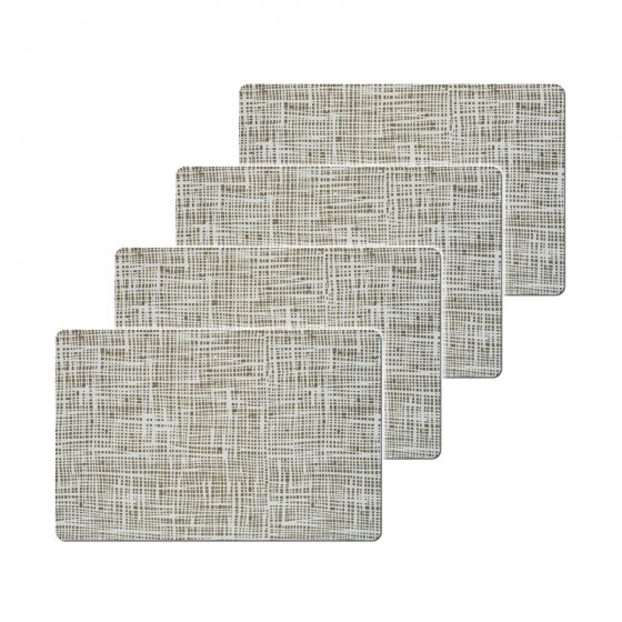 Platzset 4er Set Grau Kunststoff