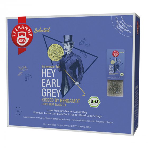Teekanne Bio Hey Earl Grey Luxury Bag 20 Beutel 