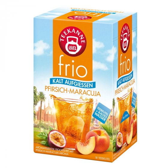 Teekanne frio Pfirsich Maracuja 18 Teebeutel zum kalt aufgiessen 45g 