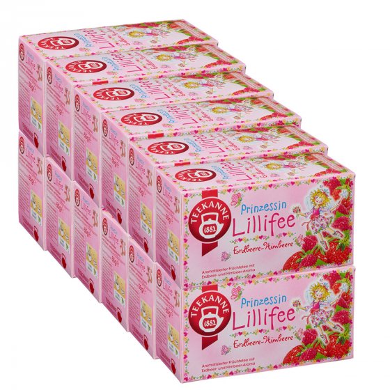 Teekanne Prinzessin Lillifee Erdbeere Himbeer Früchtetee 55g 12er Pack 