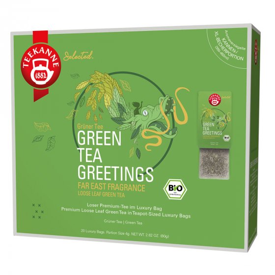 Teekanne Bio Green Tea Greetings Luxurx Bag 20 Beutel 