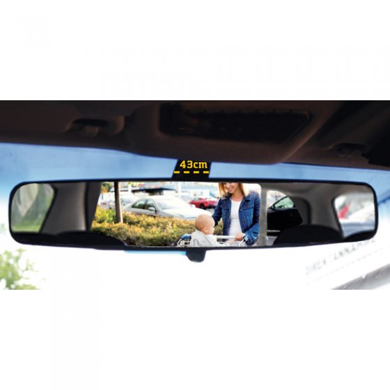Universal 240mm Länge gekrümmte weiß Panorama Rückspiegel für Auto Glas