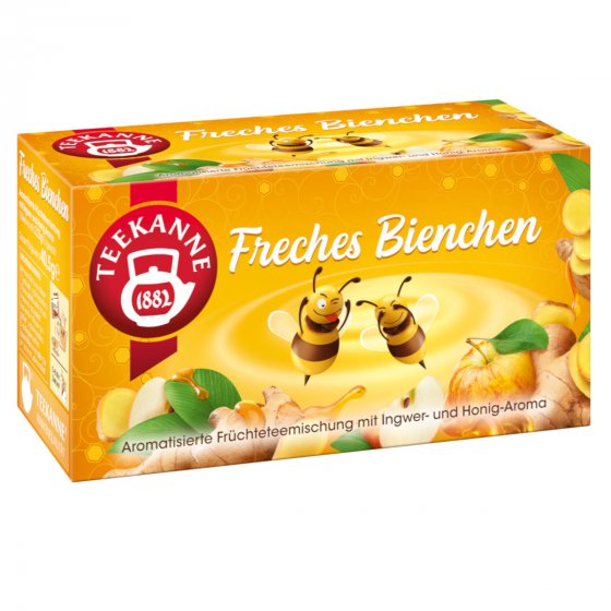 Teekanne Freches Bienchen Früchtetee einzeln verpackt Packung 18er 