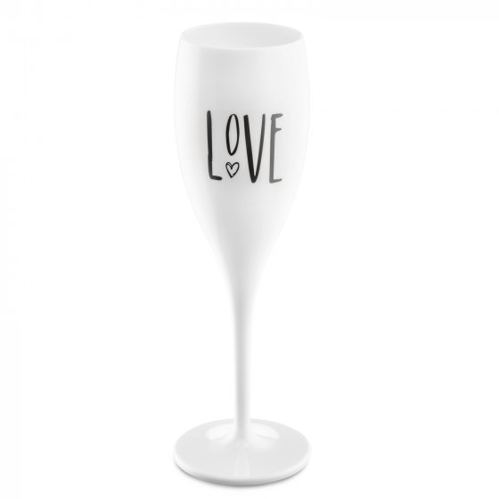 Sektglas 100 ml mit Druck CHEERS No. 1 LOVE 