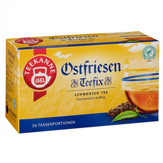 Teekanne Ostfriesen Teefix Schwarzer Tee harmonisch kräftig 75g 