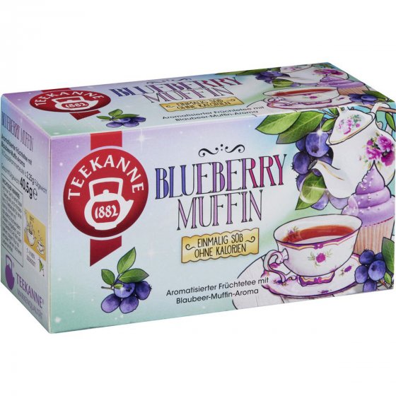 Teekanne Blueberry Muffin Einmalig Süß Früchtetee aromatisiert 41g 