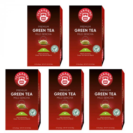 Teekanne Premium Grüner Tee feinherb und duftigfrisch 35g 5er Pack 