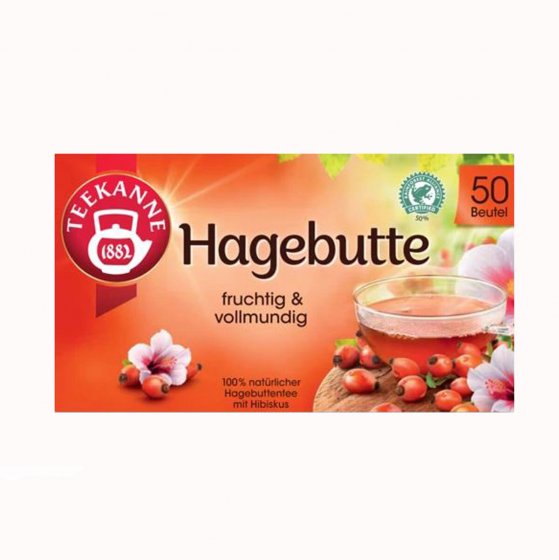 Teekanne Hagebutte und Hibiskus fruchtig erfrischend 50 Beutel 175g 
