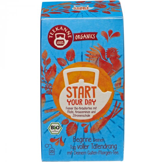 Teekanne Organics Start Your Day Bio Kräutertee mit Mate 36g 