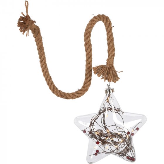 Hängedeko Glasstern LED 