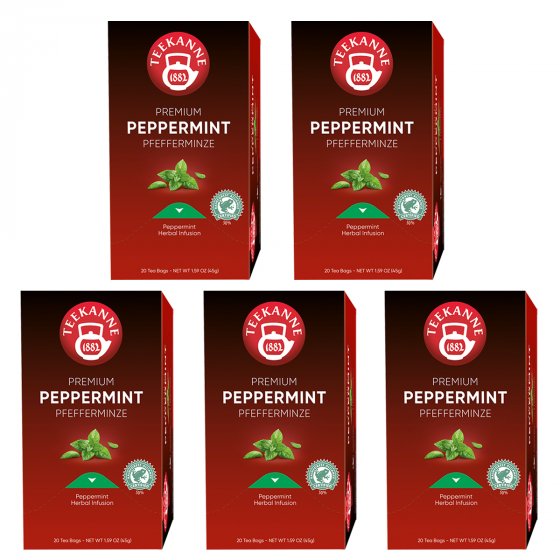 Teekanne Premium Pfefferminz erfrischender Kräutertee 45g 5er Pack 