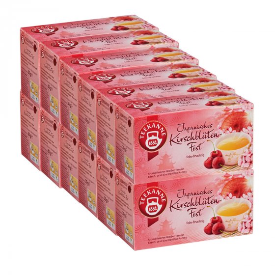 Teekanne Japanisches Kirschblütenfest Ländertee 30g 12er Pack 