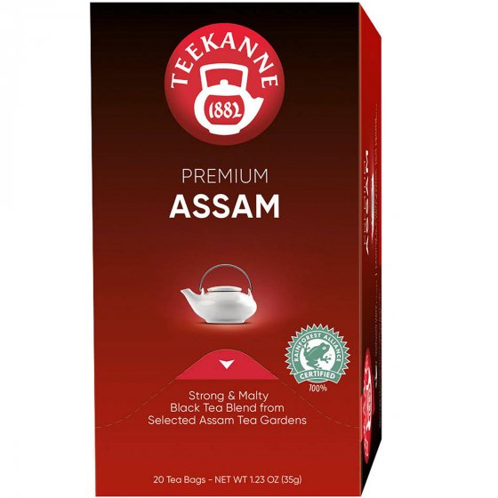 Teekanne Premium Assam Schwarztee kräftig und malzig im Geschmack 35g 