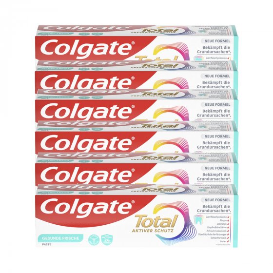 Colgate Total Plus Zahnpasta Rundumschutz gesunde Frische 75 ml 6er Pack 