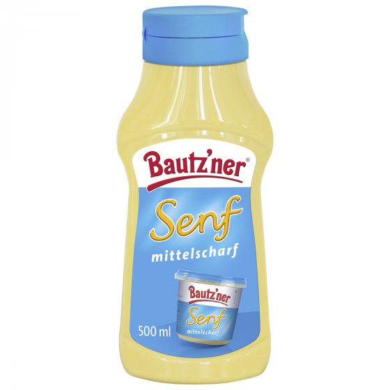 Bautzner Senf mittelscharf cremig wuerzig ideal fuer die Kueche 500ml 