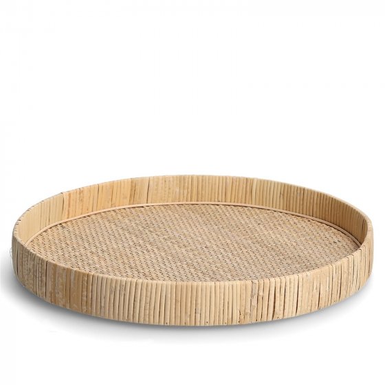 Dekotablett Rattan rund 
