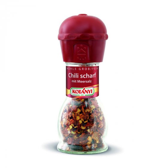 Kotanyi Chili mit Meersalz Mischung Mühle Achtung scharf 34g 