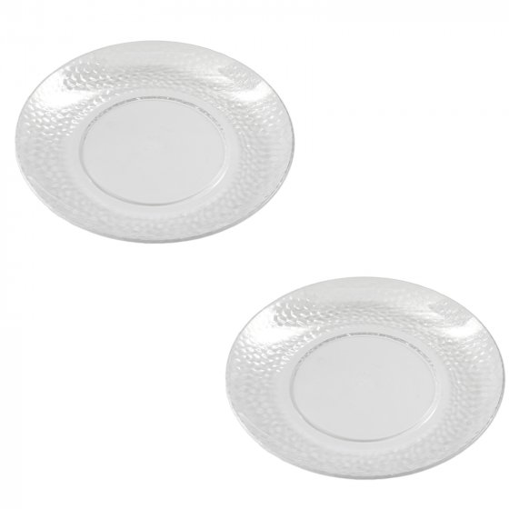 Teller Ø 20 cm 2er Set Kunststoff mit Blaseneffekt 