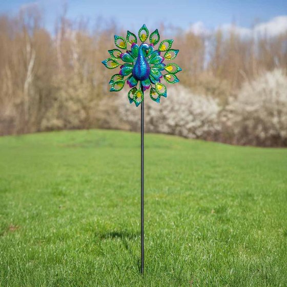 Solar-LED-Windrad „Pfau” 