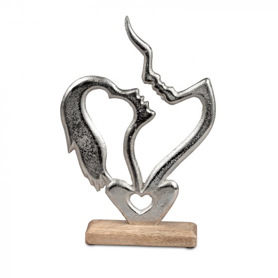 Dekoobjekt küssendes Paar Mangoholz 