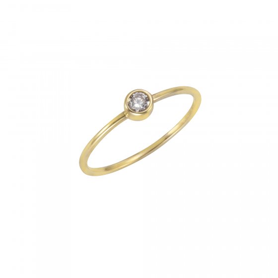 Ring 375/- Gelbgold Zirkonia weiß 
