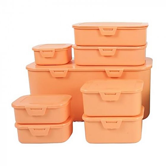 Vorratsdosen-Set 8 Stück Orange 