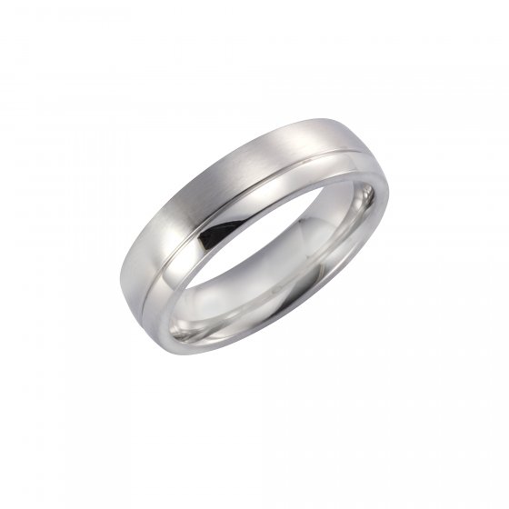 Ring Edelstahl glanz/mattiert 6mm breit 