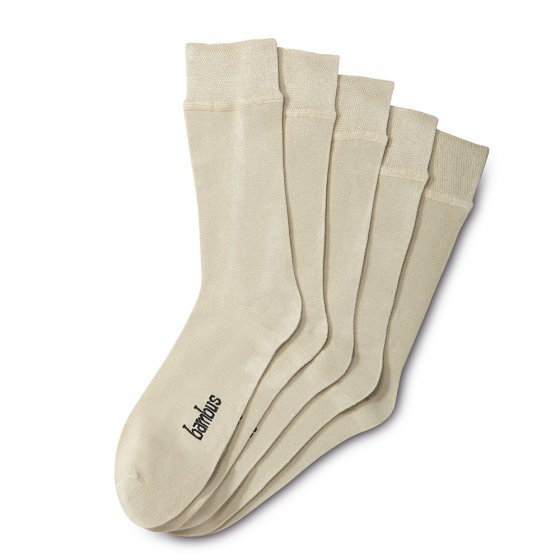 Atmungsaktive Socken 5er-Pack 39/42 | Beige