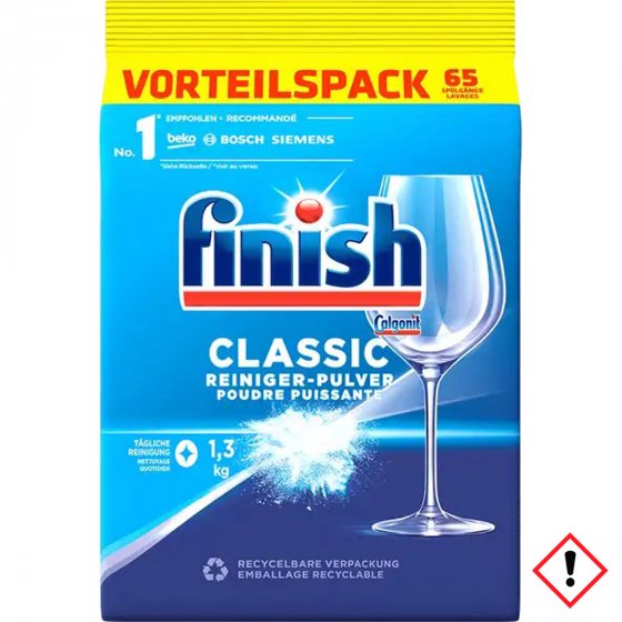 Finish Classic Spülmaschinen Reiniger Pulver Vorteilspack 1300g 