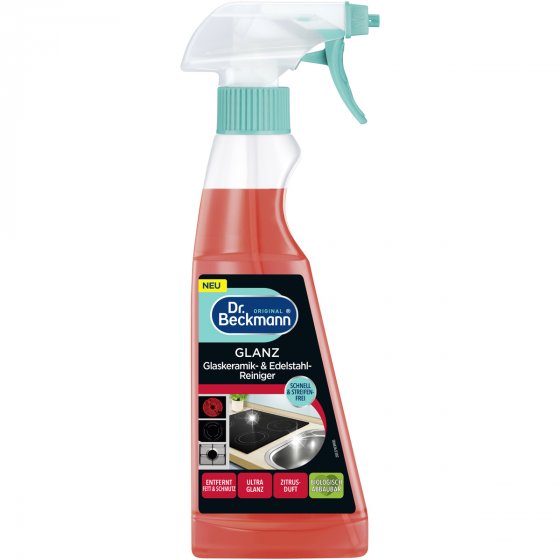 Dr. Beckmann Glanz Glaskeramik und Edelstahl Fett Reiniger 250ml 