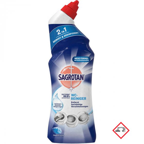 SAGROTAN 2 in 1 WC-Reiniger reinigt und desinfiziert Flasche 750ml 