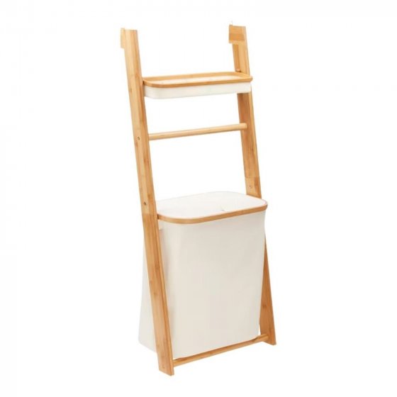 Wäschesammler mit Standregal Beige