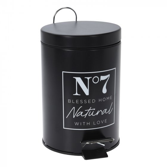 Kosmetikeimer 3 Liter Mülleimer Schwarz