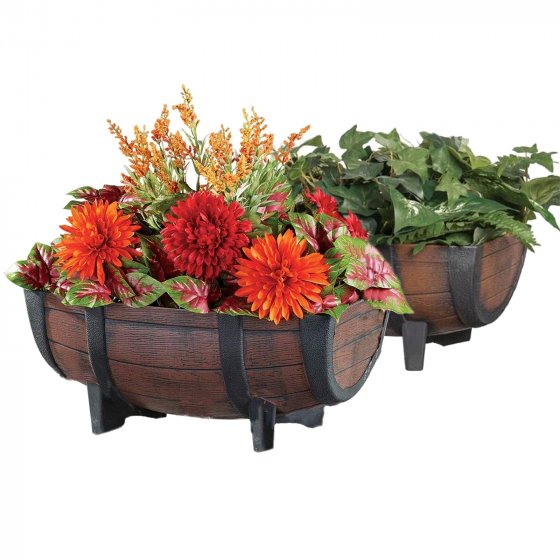 Pflanzkübel Fass 2er-Set Nessa 