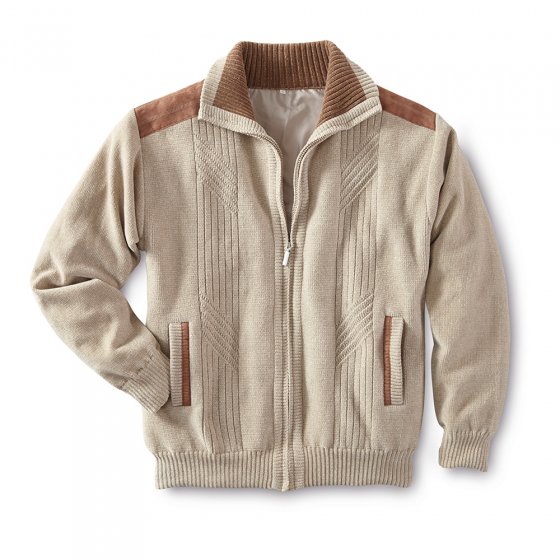 Chenille Strickjacke, beige 3XL | Beige